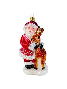 Show details for Santa with a reindeer 2477X Picture of Santa with a reindeer 2477X