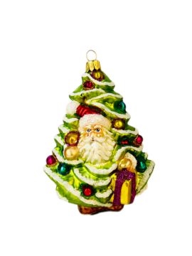 Show details for Santa stuck in a christmas tree 2195A Picture of Santa stuck in a christmas tree 2195A