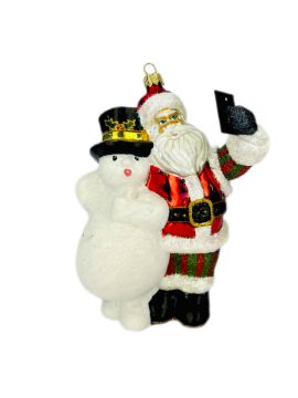 Show details for Santa and Snowman taking a picture 2216X Picture of Santa and Snowman taking a picture 2216X