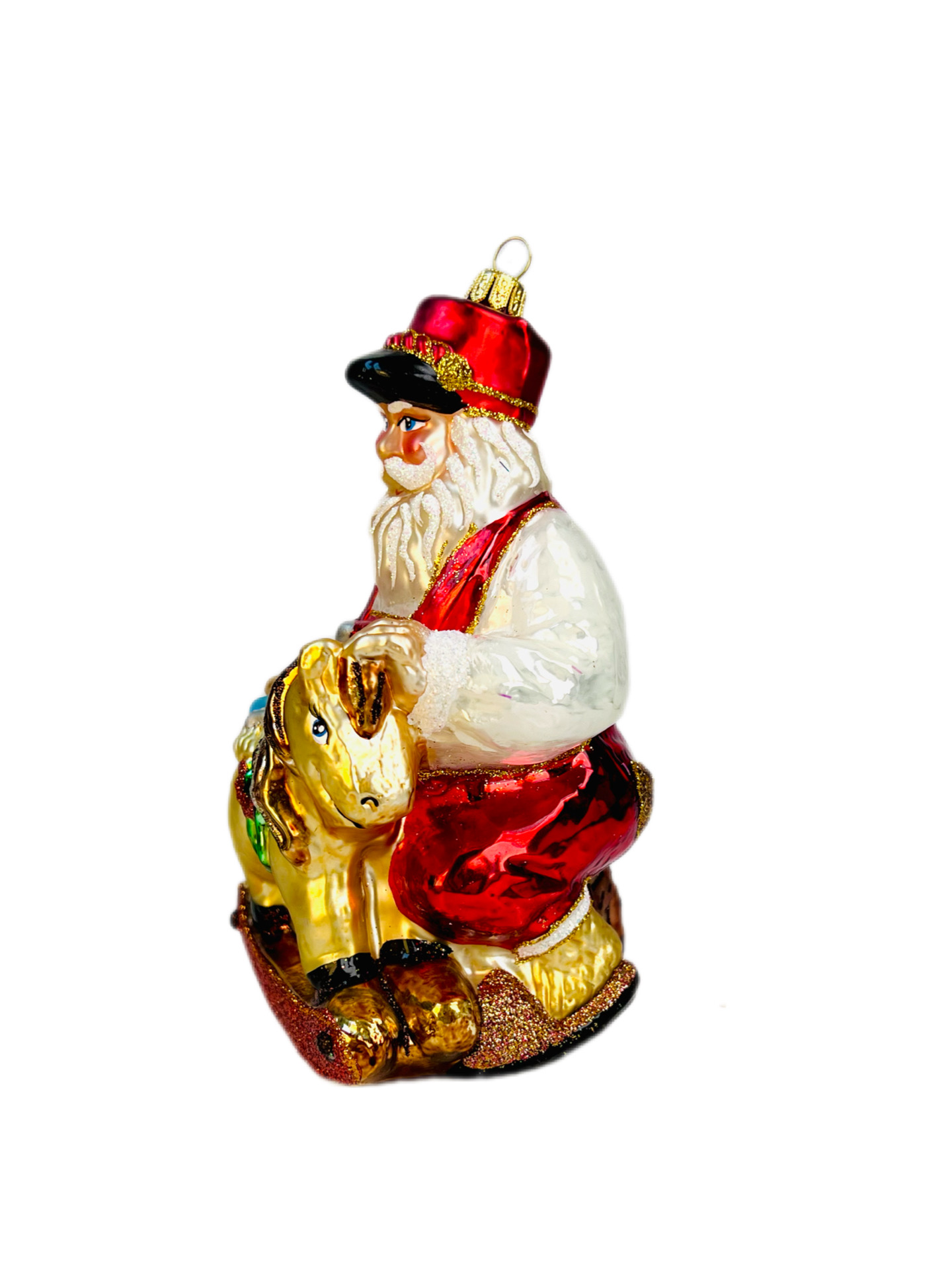 KORONEX. Santa making a rocking horse 1548X