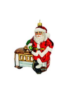 Pokaż szczegóły dla Mikołaj z wózkiem 1307A Obrazek Mikołaj z wózkiem 1307A