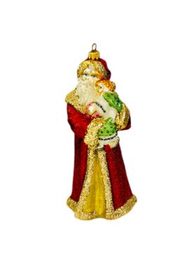 Pokaż szczegóły dla Święty Mikołaj trzymający dziecko 1257X Obrazek Święty Mikołaj trzymający dziecko 1257X