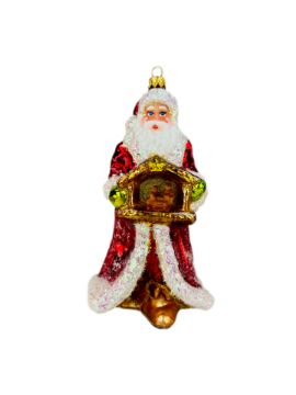 Pokaż szczegóły dla Mikołaj z Szopką 1154B Obrazek Mikołaj z Szopką 1154B