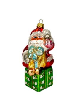 Pokaż szczegóły dla Mikołaj na prezencie 0518X Obrazek Mikołaj na prezencie 0518X