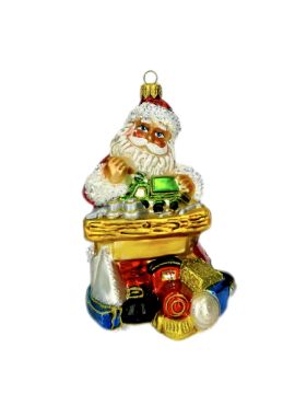 Pokaż szczegóły dla Mikołaj robiący zabawki 0809X Obrazek Mikołaj robiący zabawki 0809X