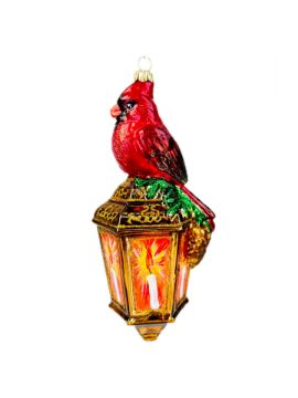 Show details for Cardinal on a lamppost 2702X Picture of Cardinal on a lamppost 2702X