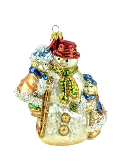 Picture of Snowman with kids 0513X